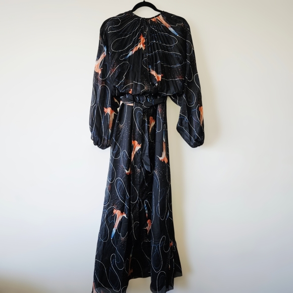 Vintage 1980's NWT Missy House Pleated Blouson Day Dress Size M Deadstock NOS - Picture 2 of 5